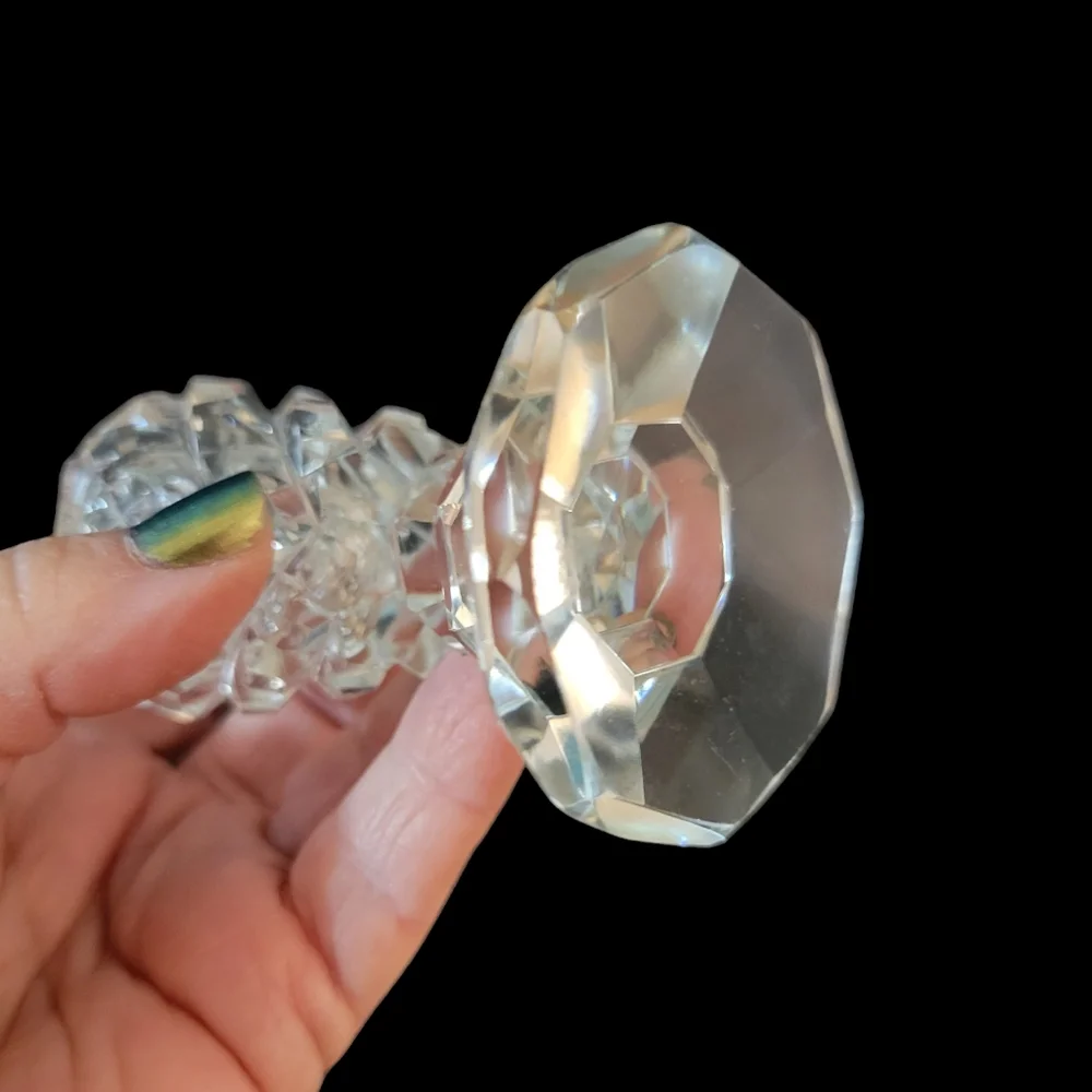 Antique Cut Crystal Salt & Pepper Shakers